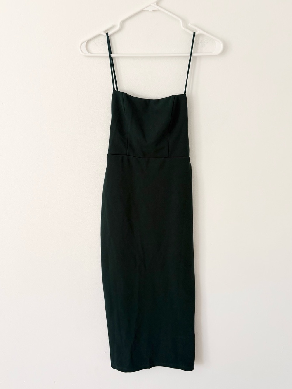 Hello Molly NEW Dark Forest Green Can't Afford Me Open Back Midi Dress Size 2 - Picture 4 of 12